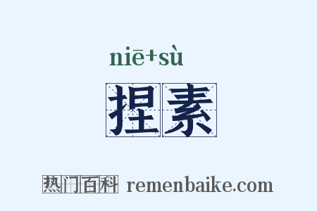 捏素是什么意思的图片